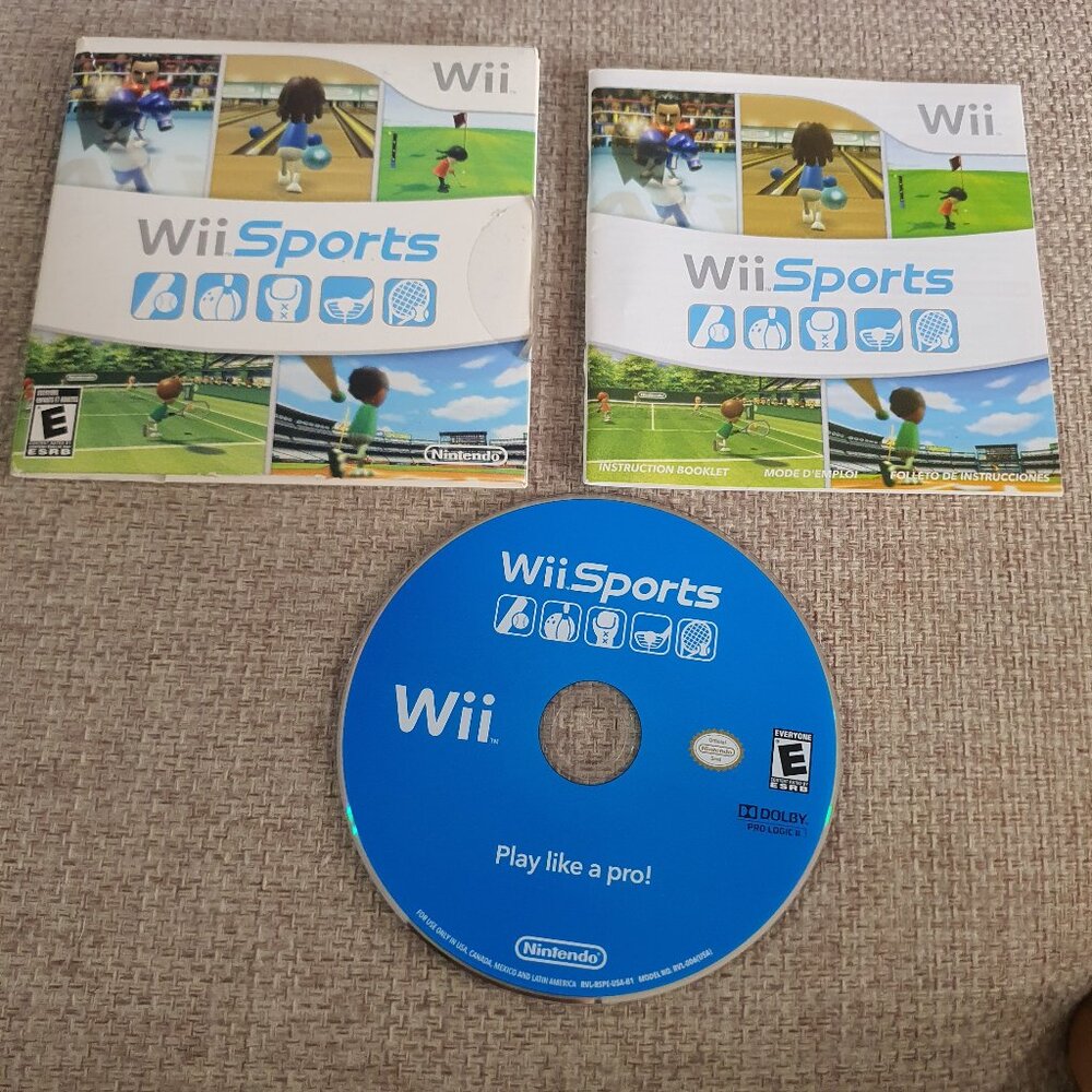 Wii Sports (Nintendo Wii, 2006) Complete Manual CIB Good Tested RVL-RSPE-USA-B1